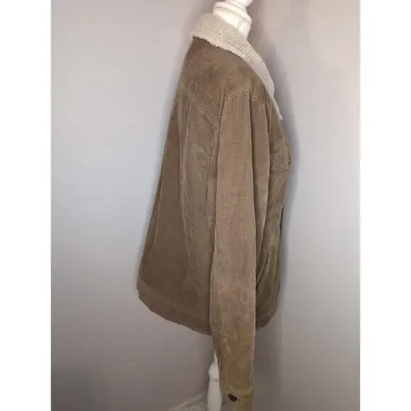 Tony Hawk Corduroy Sherpa Lined Trucker Jacket XL - Picture 5 of 10